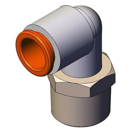 Smc Tube Elbow, Push to Connect Male Elbow, 3/8 in. Tubing, 3/8 in. NPT Tubing KQ2L11-36NS